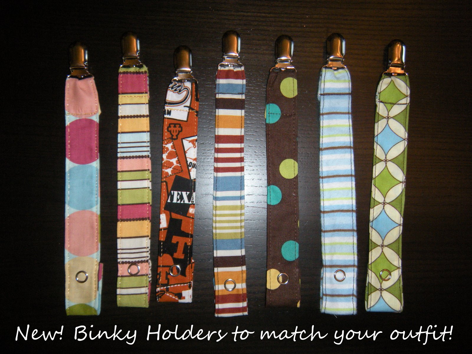 Peacocks and Pearls More Binky Holders!