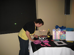 Blowing the candles out...