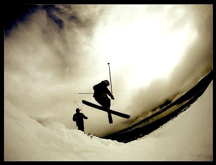 Matt/Todd Skiing an active VolcanoVillarrica