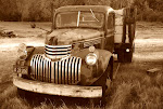 The old flat bed truck