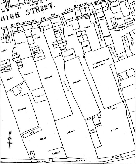 Plan of the High Street Brewery, taken from Bryant's Survey, 1786