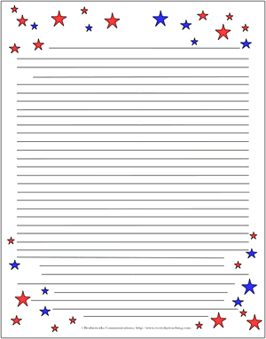 printable stationary with lines