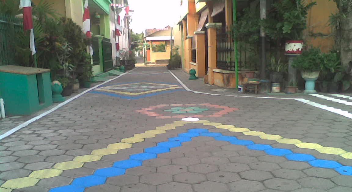 Contoh Gambar Mewarnai Jalan Paving Kataucap