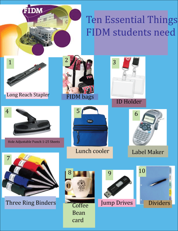 Apparel Manufacturing Management Ten Essential Items that FIDM