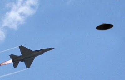 F-16 Chasing Flying Saucer