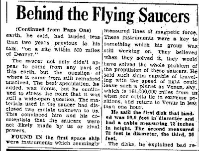 Fallen Discs Yield 34 'Venus Midgets' (Cont) - Charleston Daily Mail 1-24-1951