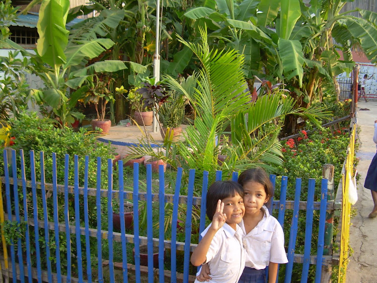 Sweet orphan faces and garden