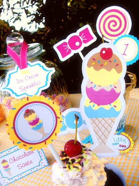 Ice Cream & Candy Birthday Party - BirdsParty.com