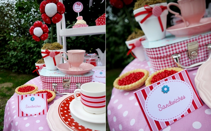 Pink and Aqua Tea Party Ideas & Printables - BirdsParty.com