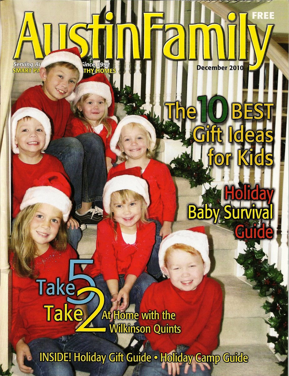 wilkinsonquints Austin Family Magazine Cover!