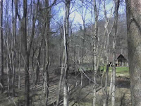 wooded scene, covered bridge, Victor NY jcb 08