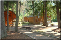 Sicamous KOA cabins, stock photo