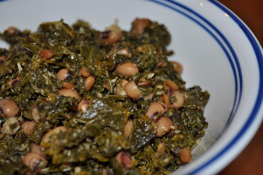 Susvaad Keerai Sundal with blackeyed peas and Kale