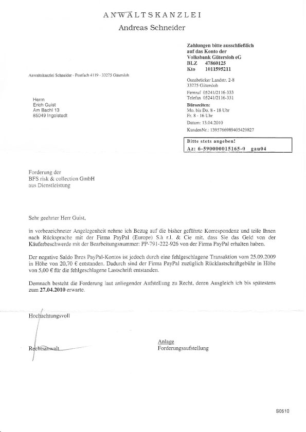 Paypal Anwalt Paypal Anwalt