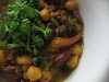 Chickpeas, Kidney Beans and Lentils with a Spicy Tomato Sauce