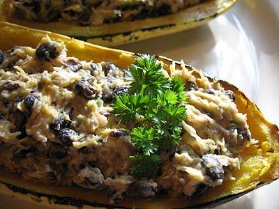 Caribbean-Style Black Bean & Delicata Squash