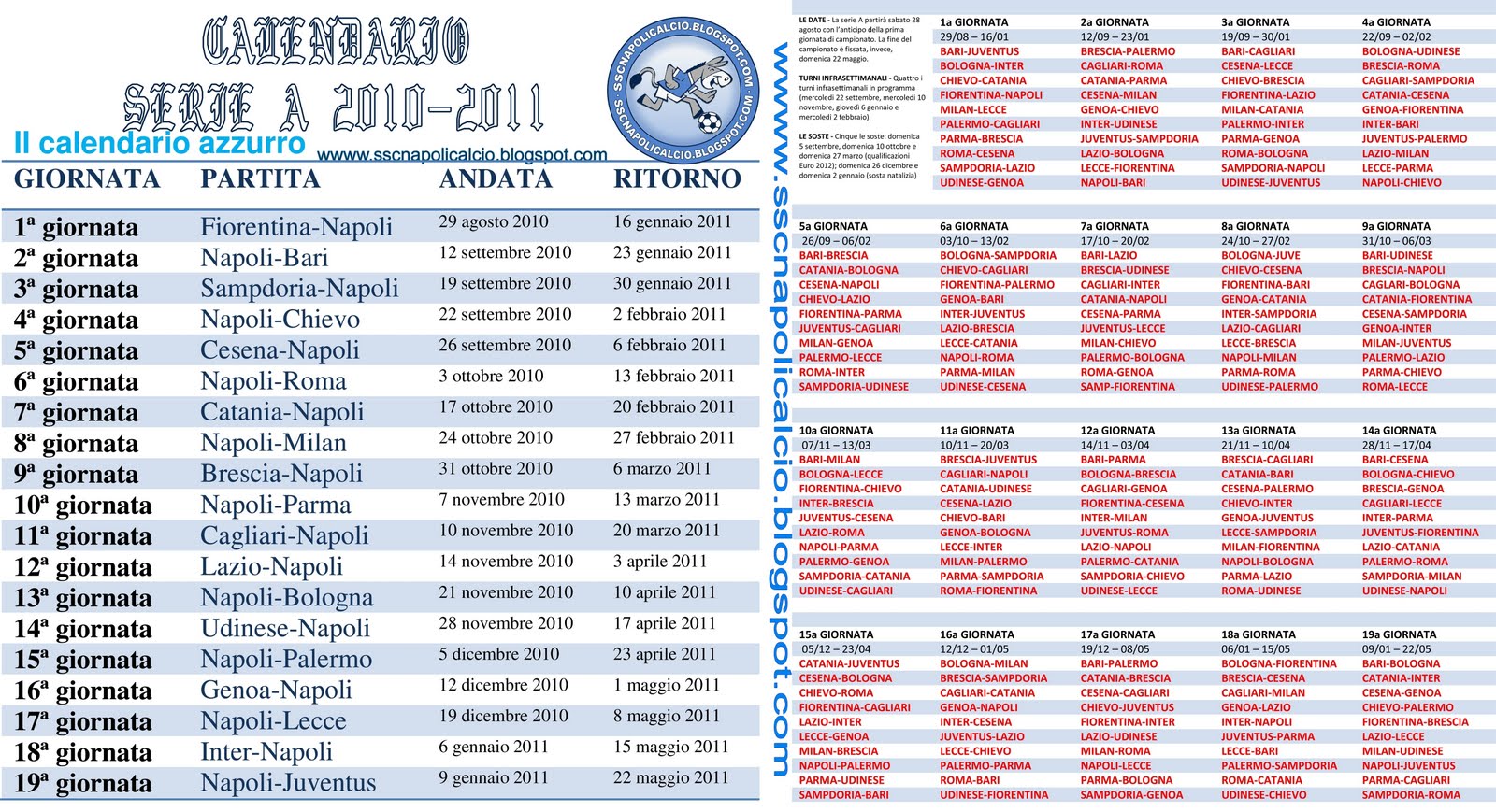 SSC NAPOLI CALCIO Società Sportiva Calcio Napoli Scarica il calendario sscnapoli 2010/2011 SSC NAPOLI CALCIO Società Sportiva Calcio Napoli Scarica il calendario sscnapoli 2010/2011