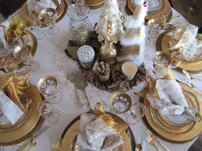 Christmas Eve Tablescape - A Night to Remember Gold, Frankincense ...