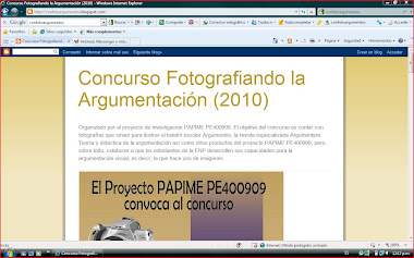 Blog del Concurso Fotografiando la argumentación (2010)