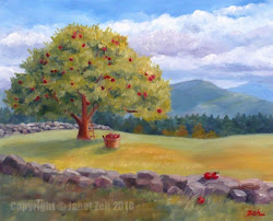 apple tree oil demonstration landscape watercolor paintings bright