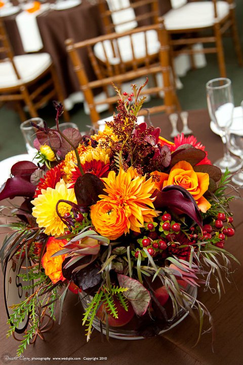 Flora Fauna: Teal, orange and brown Fall Wedding: Dunegrass Oct. 2011