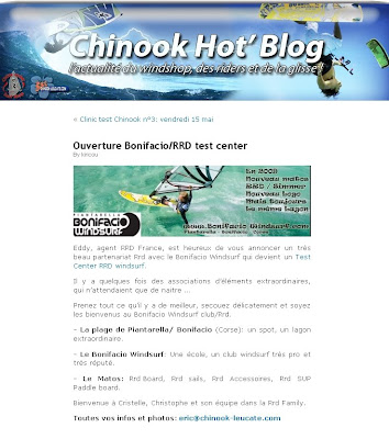 le blog de chinook et le bonifacio windsurf
