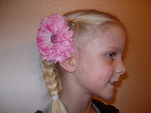 Pink flower clip