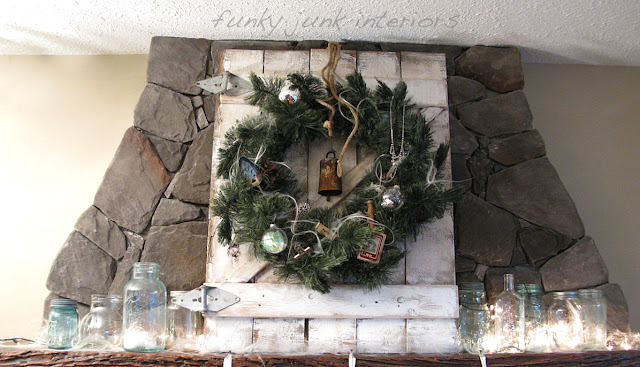 Learn how to instantly light up a dark mantel with these gorgeous illuminated Christmas jars with angel hair and white mini lights. Stunning!