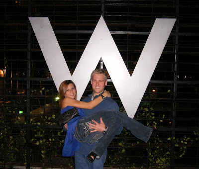 Stuart and Leigh in front of The W in Atlanta