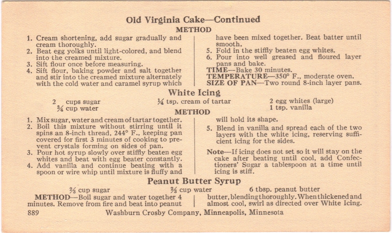 The Found Recipe Box Flashbacks to Organic Chemistry Old Virginia Cake