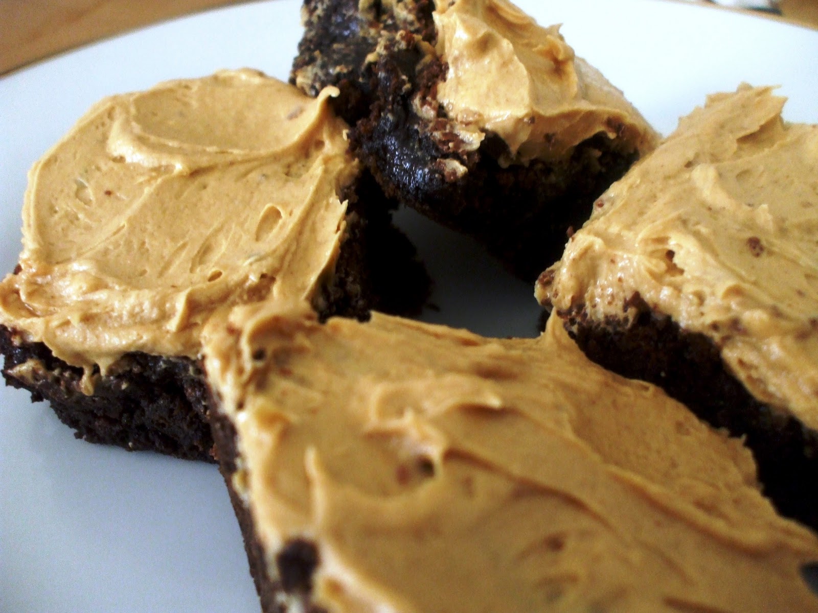 Sinful Sundays Fudgy Brownies with Whipped Peanut Butter Frosting