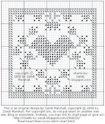 Heart Cat Free Color Chart For Cross-Stitch or Crochet