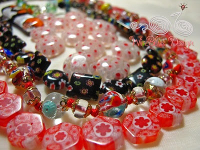 colorful murano beads