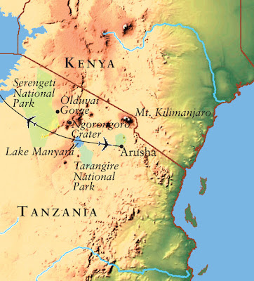 Serengeti National Park Tanzania Map