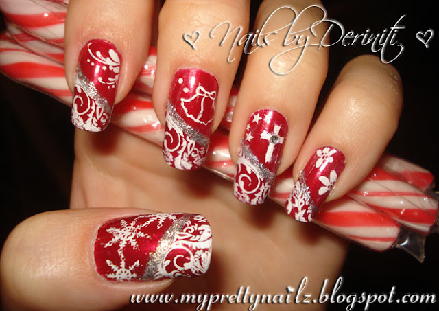 White and Red Christmas Nail Designs - wide 9