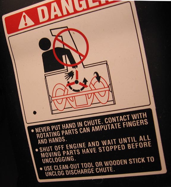 Ouch! My snowblower bit me (update)