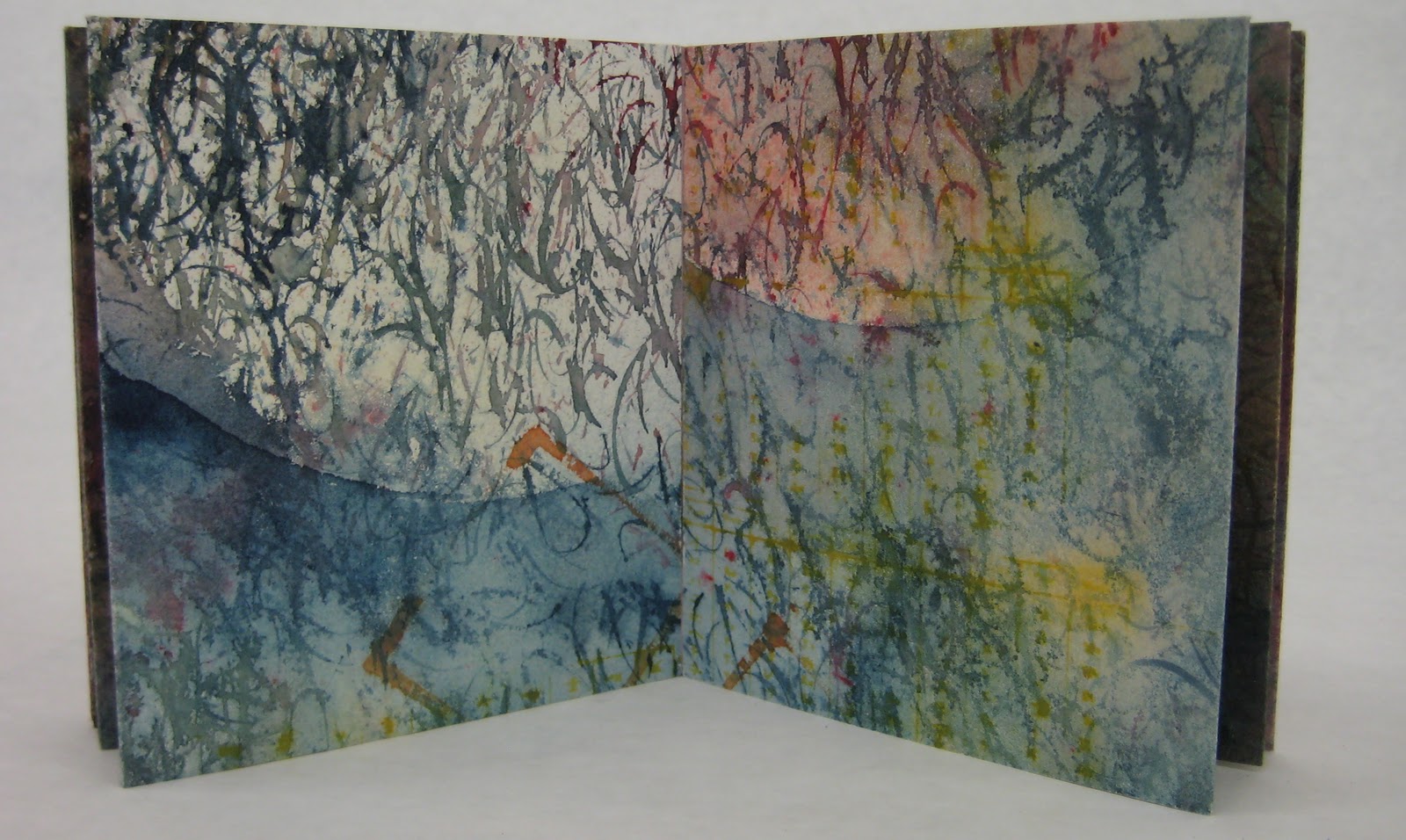 E Holster Fine Arts Artwork Watercolor Concertina Book Structure on