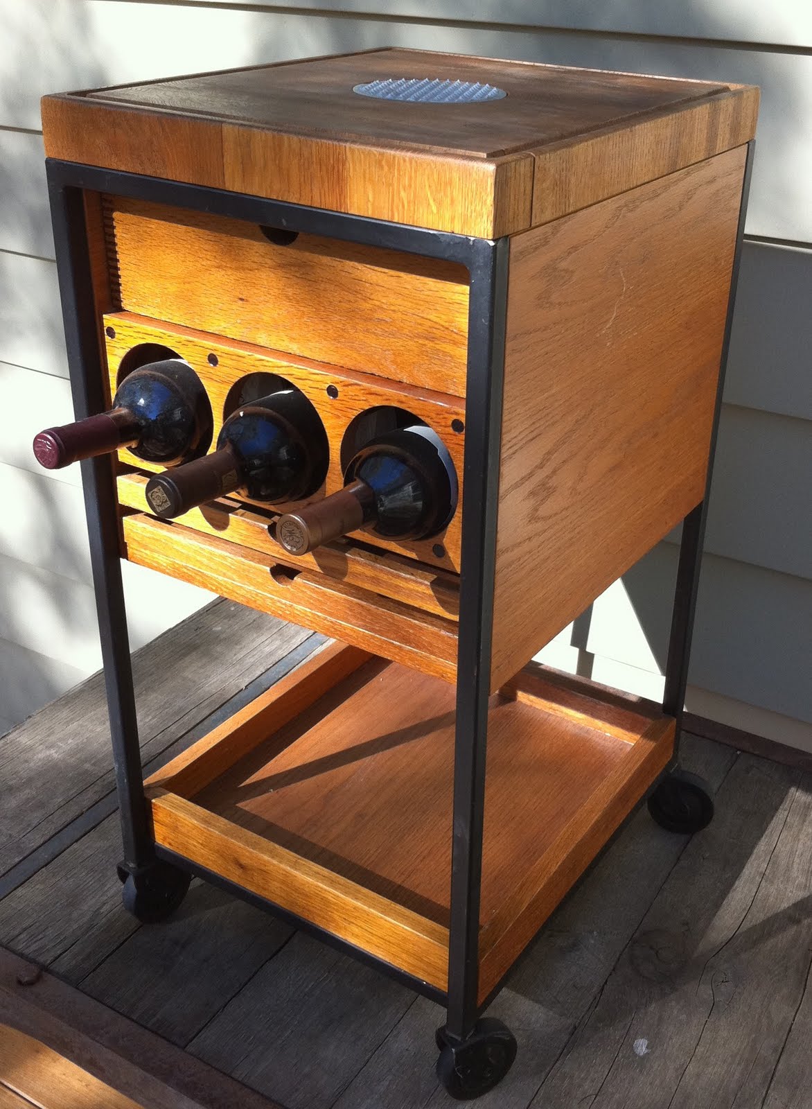 FarmFreshKC BUTCHER BLOCK & WINE RACK 100