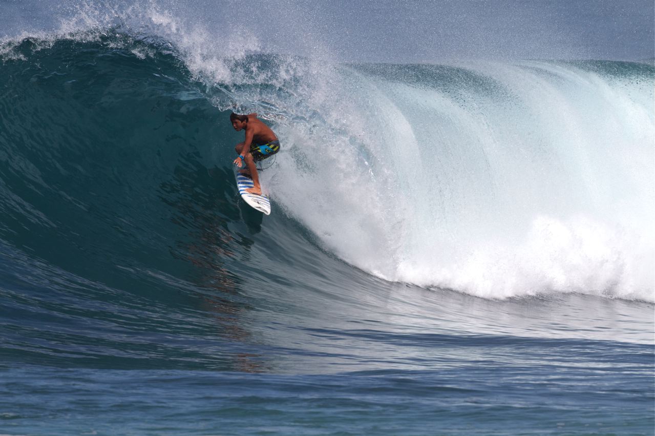 Kazuma Surfboards Hawaii ImaiKalani Devault surfing a secret spot on Maui