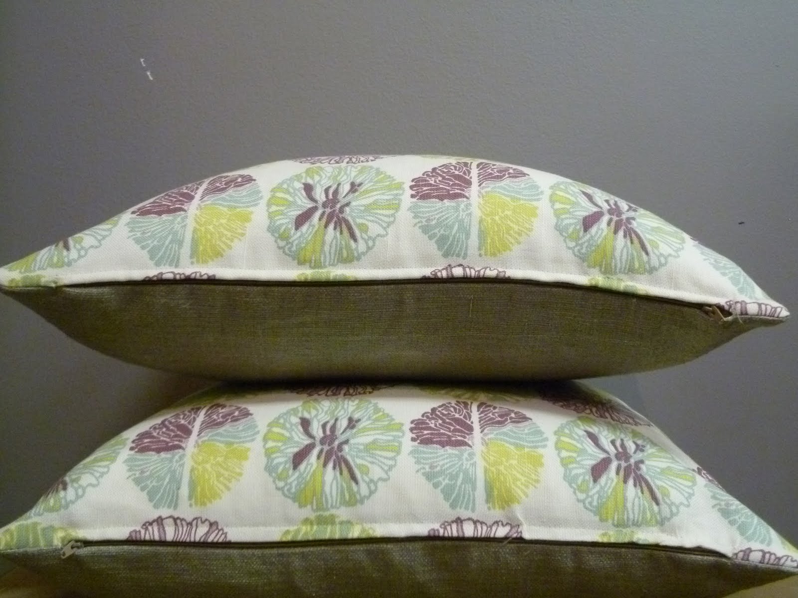 nakedwindow pair of 18x18 screen print/teal silk pillow cases