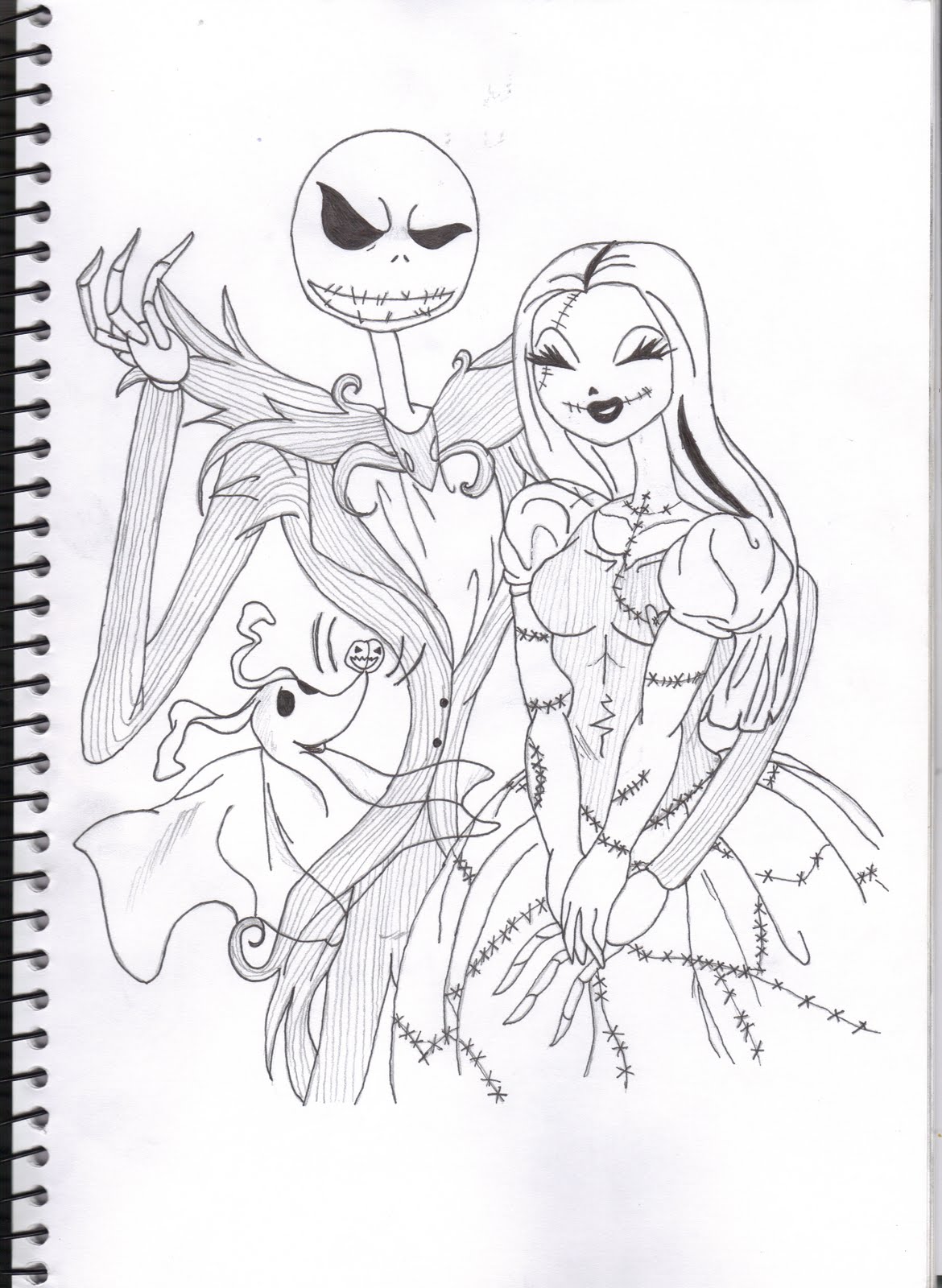 jack the nightmare before christmas coloring pages - photo #5