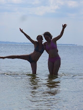 Playing in Lake Victoria with Heather