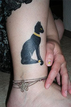 cat ankle tattoo
