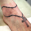 Cross Foot Tattoos / walk by faith tattoo on foot - Bing Images | Faith foot ... - Grey cross tattoo on right foot.