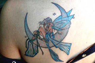 image of Fairy moon and fairy star tattoo