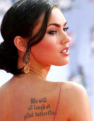 I really like the positioning of megan fox's rib tattoo and would probably