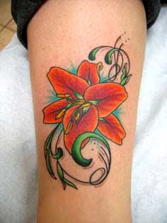 pictures of lily flower tattoo