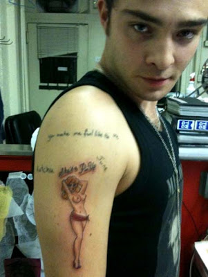 picture of ed westwick pinup girl tattoo