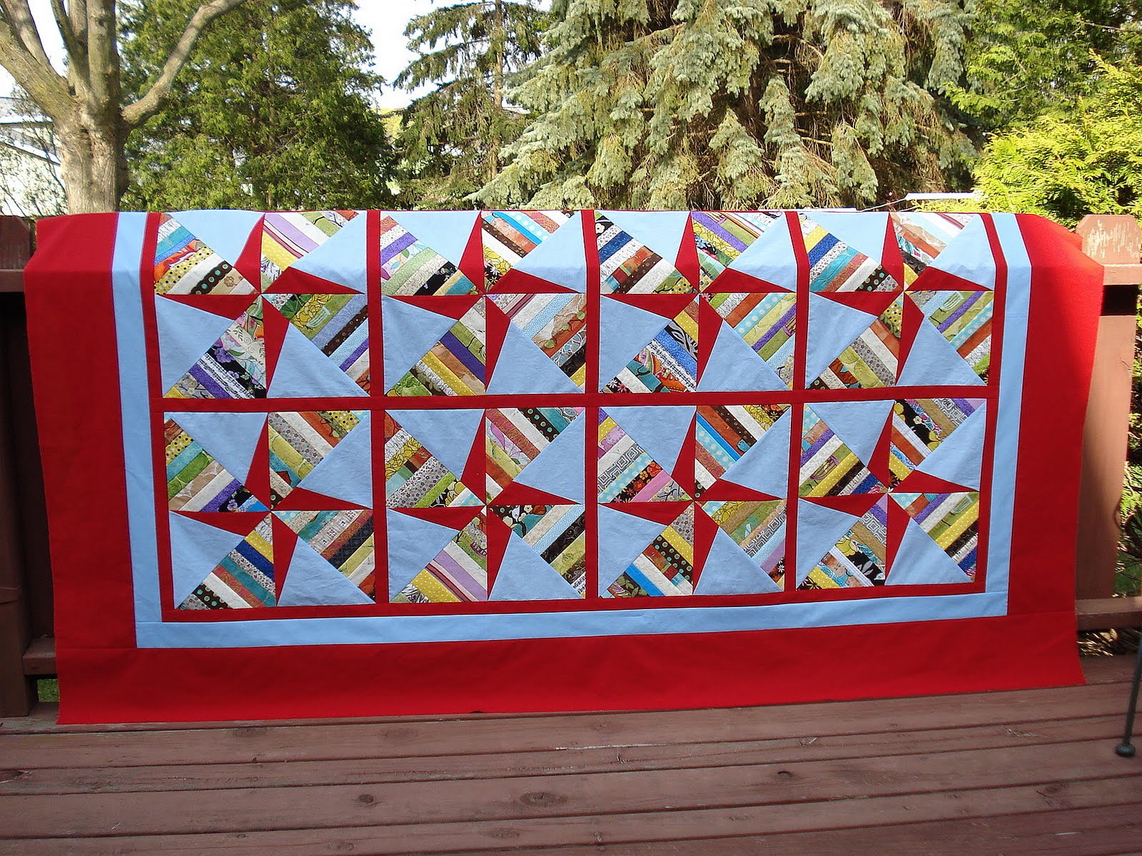 The Way I Sew It: Double Pinwheel String Quilt