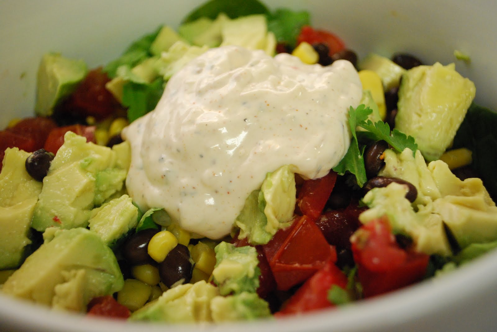 Simply Mangerchine Southwestern Salad with MexiRanch Dressing